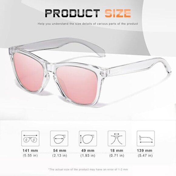 Accessories - Sunglasses Womens Polarized Sunglasses for Women Trendy Designer Mirrored UV400